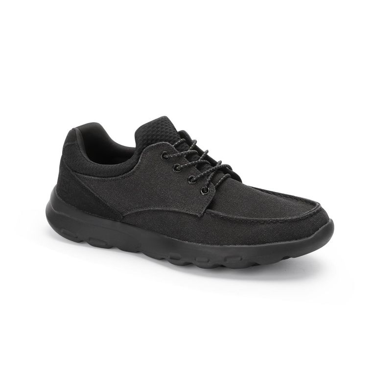 Zapatillas Urbanas Livianas X-light Hombre Cuero Walker Negro