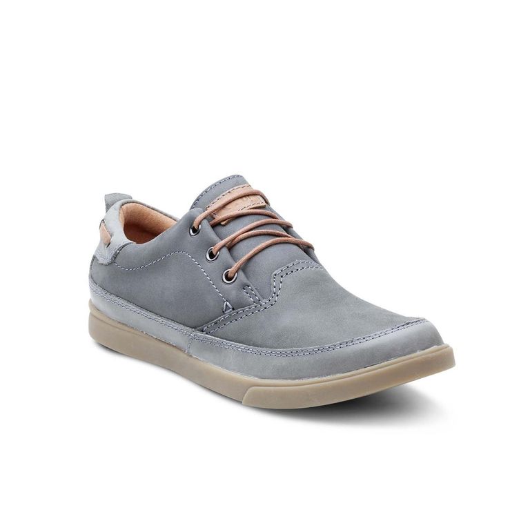 Zapatillas Urbanas Hombre Cuero 24 Flex Oporto Gris