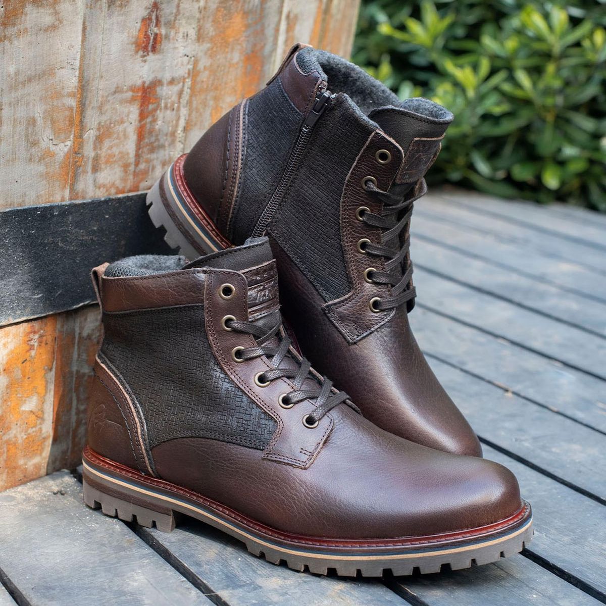BULLBOXER - Botines Hombre Cuero Café Tallaght-6-21 Bullboxer