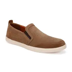 CARDINALE - ZAPATOS HOMBRE SLIP-ON CUERO GROMMET-3-13 BEIGE