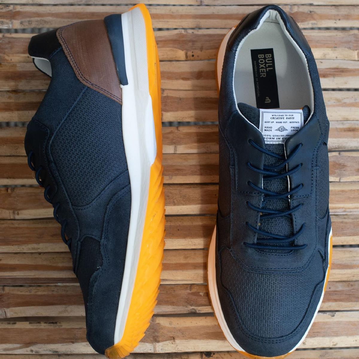 BULLBOXER - Zapatillas Urbanas Hombre Cuero Yardley-0-38 Azul Bullboxer