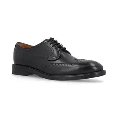 CARDINALE - Zapatos Hombre Suela Cuero Regent-0-01 Negro