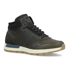 BULLBOXER - Zapatillas Hombre Caña Alta Cuero y Textil Dudley-6-05 Verde