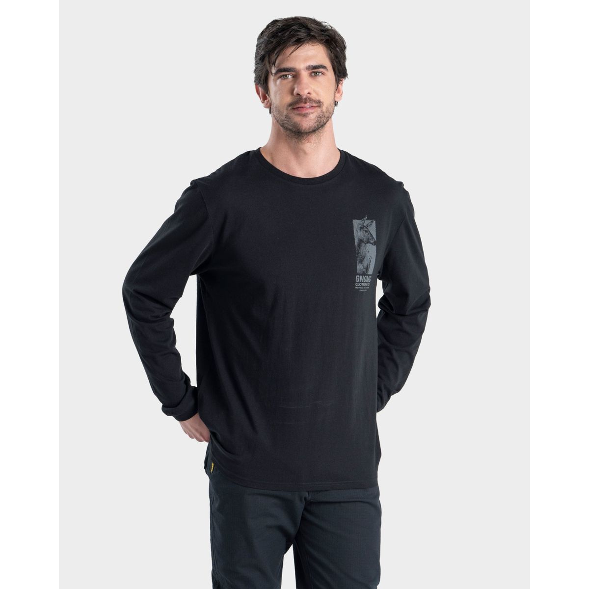 GNOMO - Polera Algodón Manga Larga M-11 Hombre Gnomo