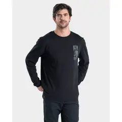 GNOMO - Polera Algodón Manga Larga M-11 Hombre