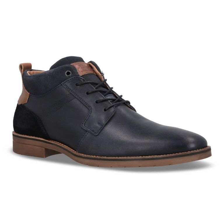 Botines Hombre Cuero Laeken-6-65 Azul