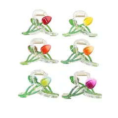 GENERICO - Set 12 Pinches Flores Flor De Tulipán Hawaiana Pinza Pelo Variados