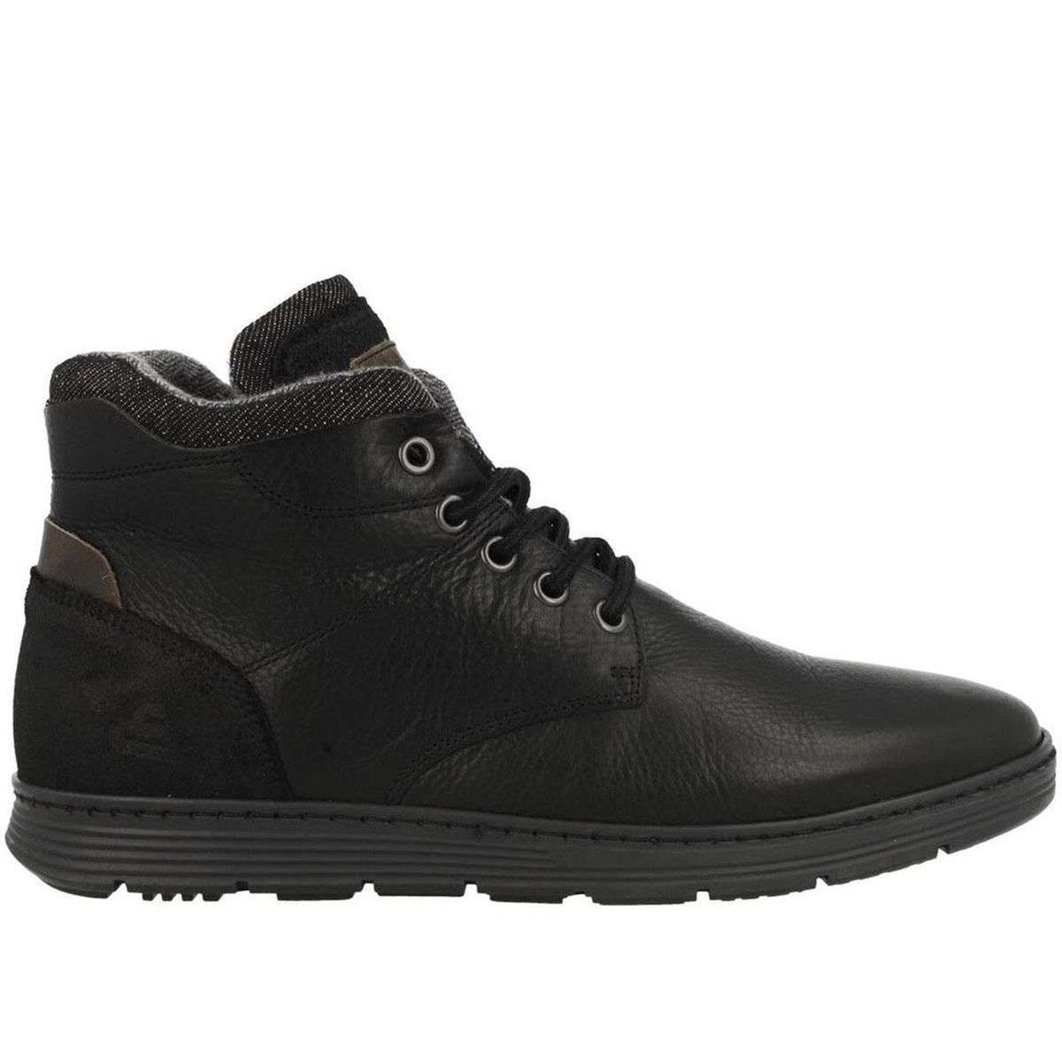 BULLBOXER - Zapatillas Caña Alta Hombre Cuero Finsbury-6-61 Negro Bullboxer