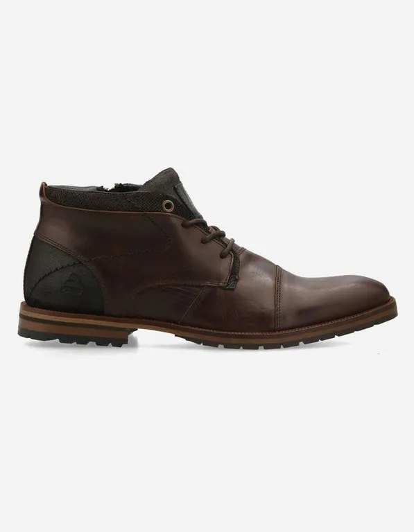BOTINES HOMBRE CUERO HOBARD-6-43 CAFÉ