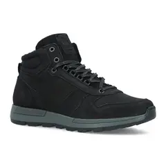 BULLBOXER - Zapatillas Hombre Caña Alta Cuero y Textil Dudley-6-05 Negro