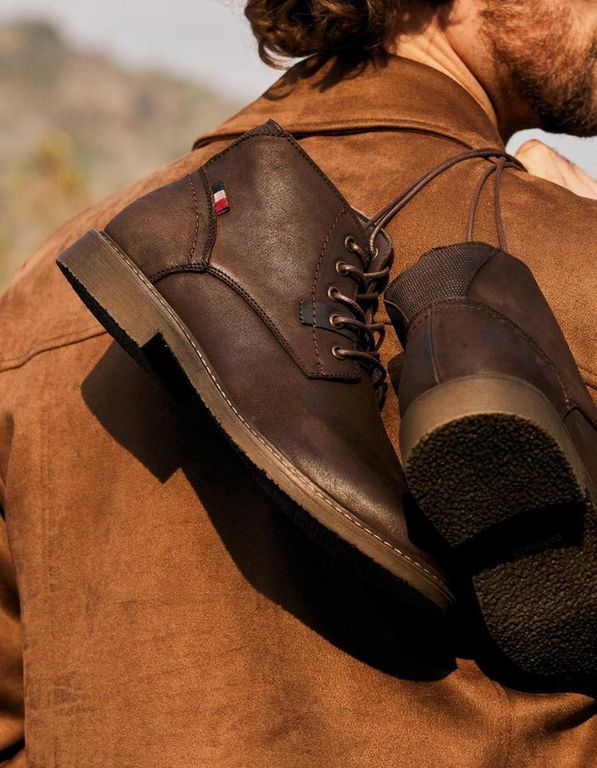 BOTINES HOMBRE CUERO ELGIN-6-72 CAFÉ