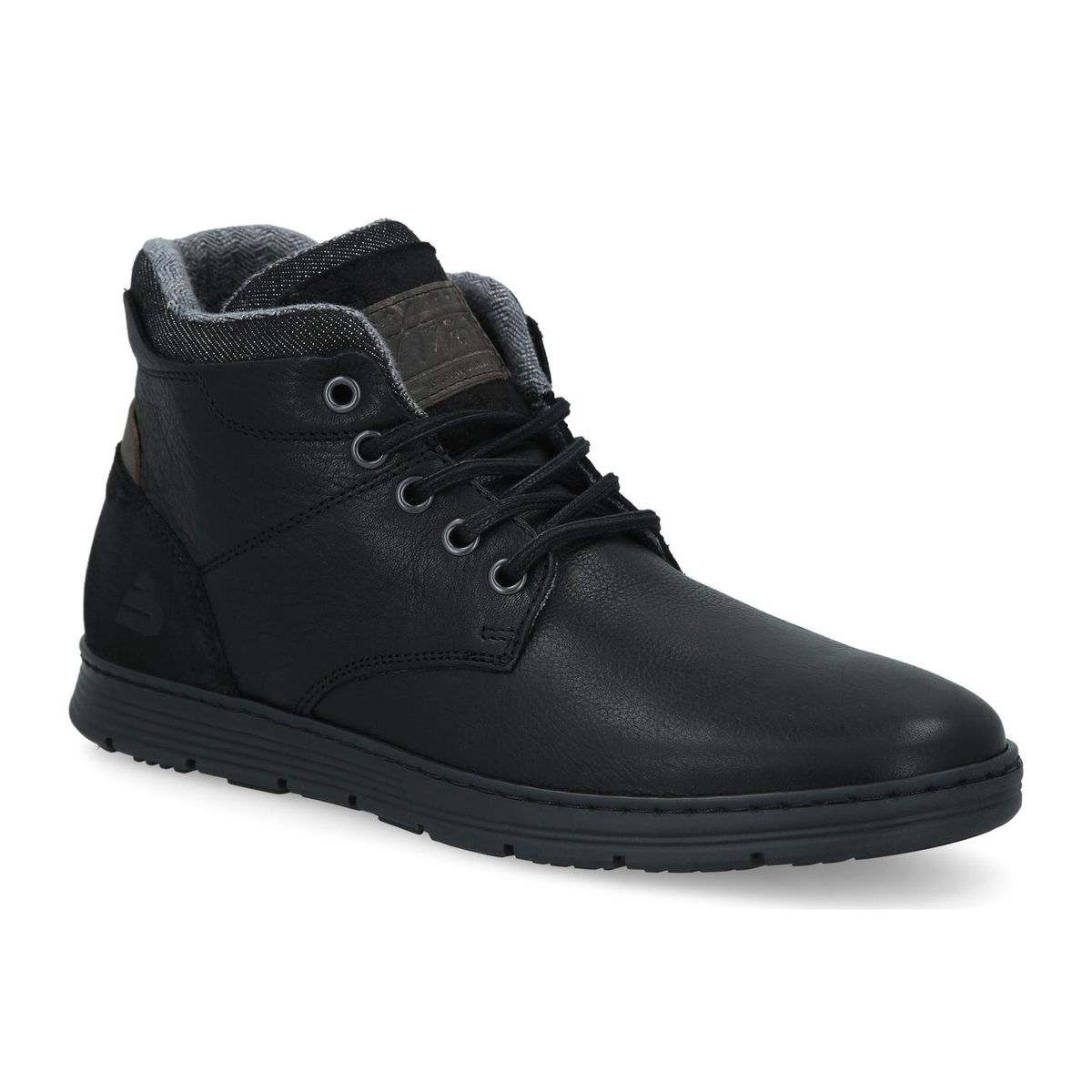 BULLBOXER - Zapatillas Caña Alta Hombre Cuero Finsbury-6-61 Negro Bullboxer
