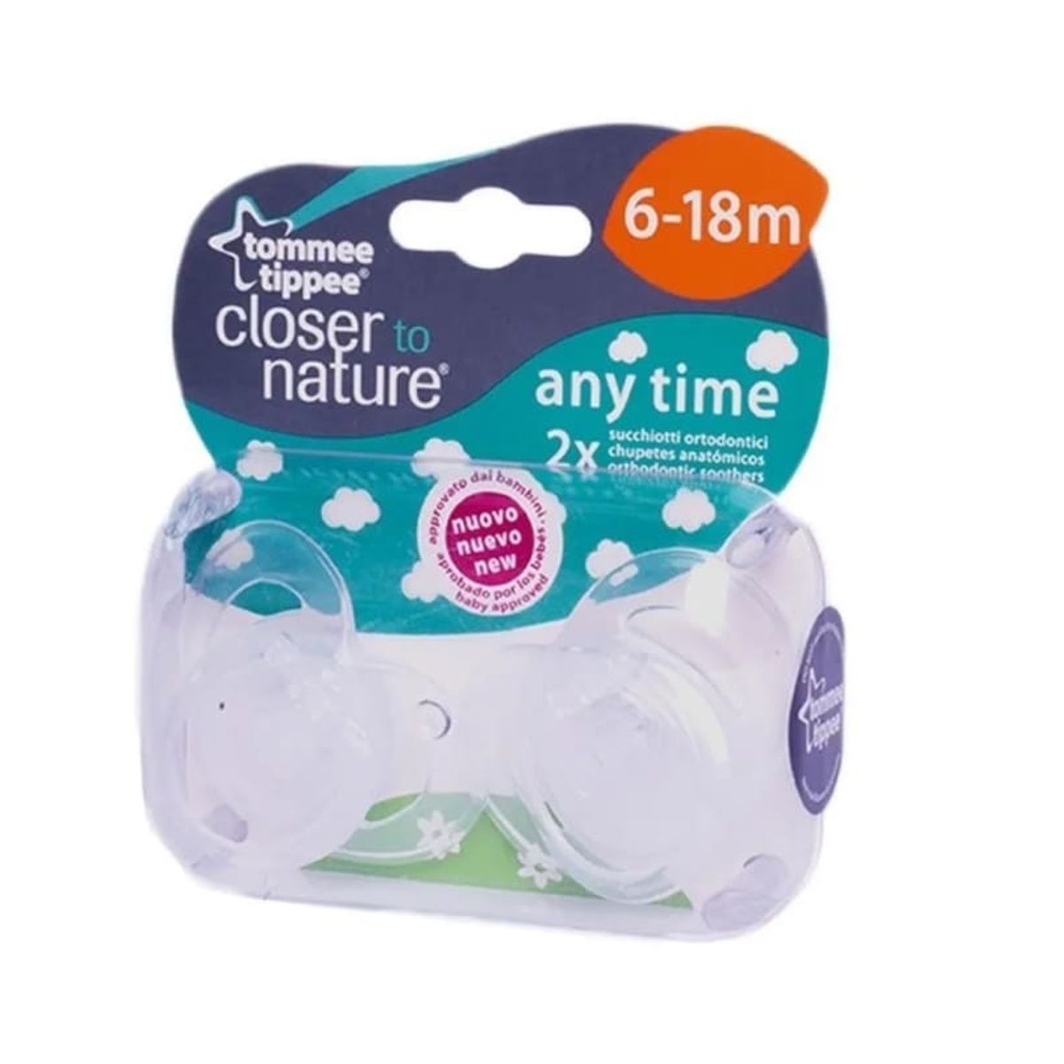 TOMMEE TIPPEE - Chupete Anytime 6-18M Ortodóntico 2 Unidades