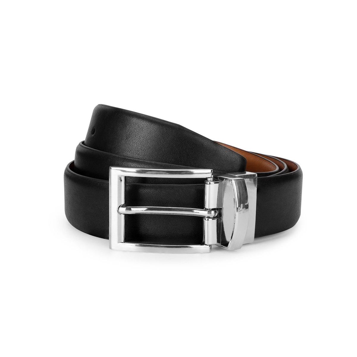 CARDINALE - Cinturón Hombre Cuero Reversible Cint-Rv06 Negro Y Brandy