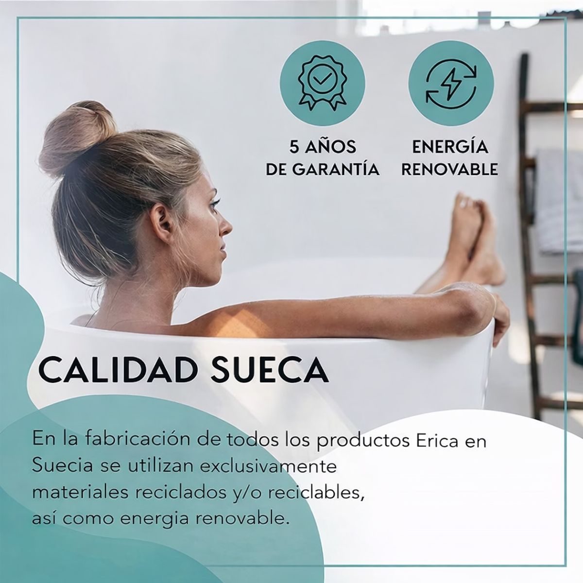 GENERICO - Barra de Ducha Premium en U Antióxido y Antiderrame