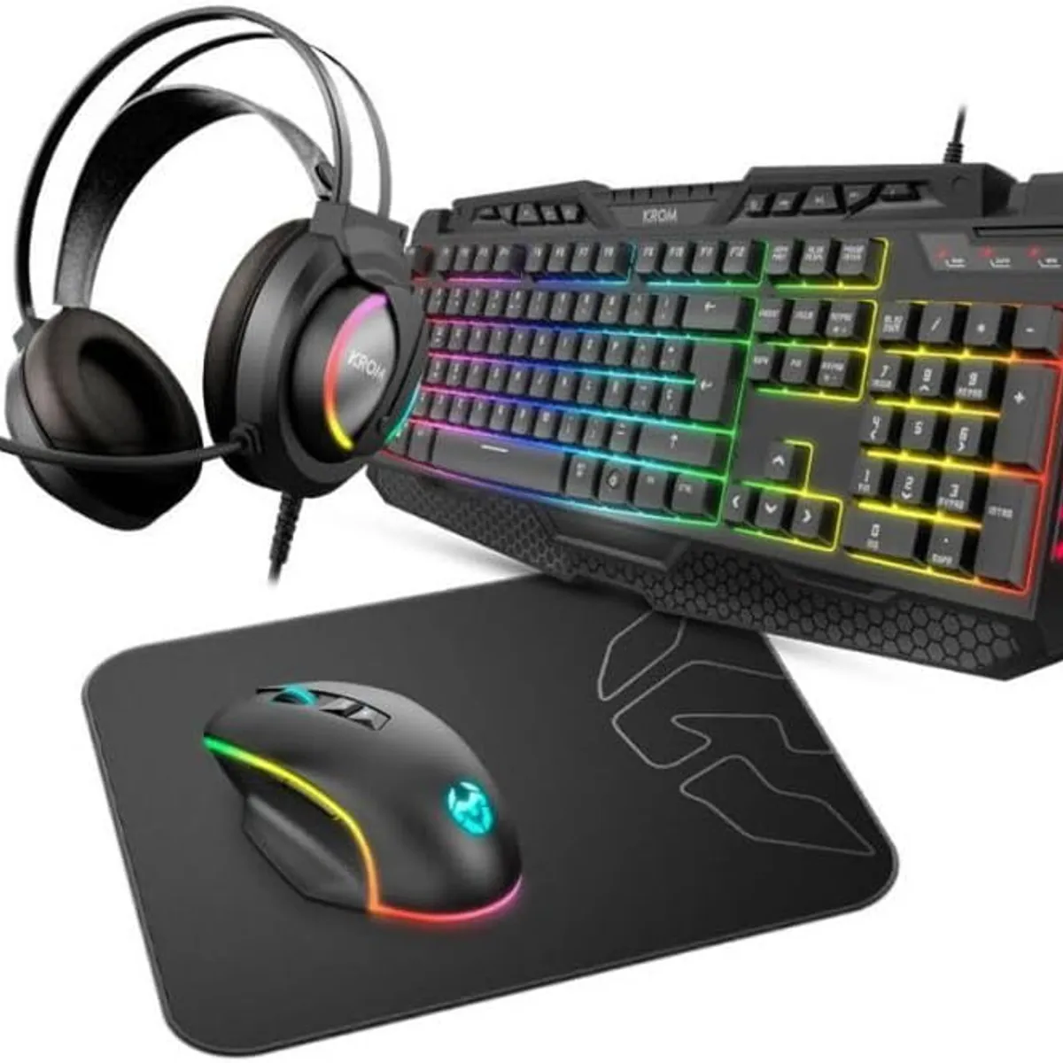 KROM - Pack Combo Gaming Krom KRITIC ESPAÑOL