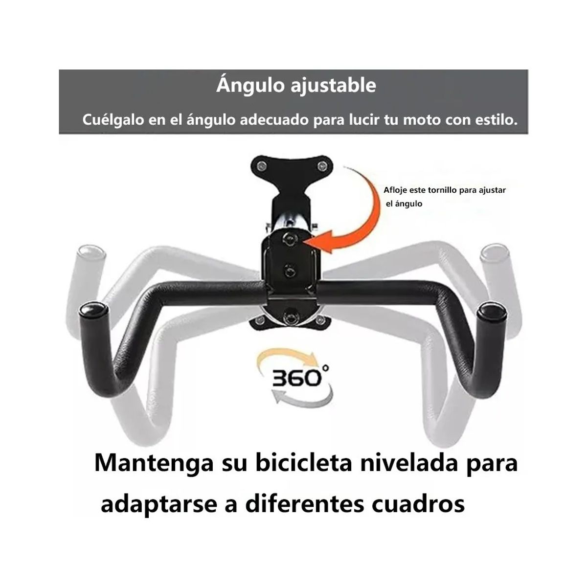 GENERICO - Porta Bicicletas Para Muralla Colgador De Bicicleta Negro BELUG