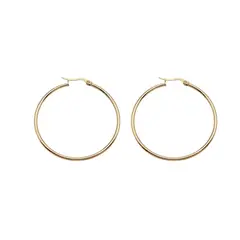 BIJOUTERIA LB20 SPA - Aros Argollas Clásicas Acero Inoxidable 4.5 Cm - Dorado