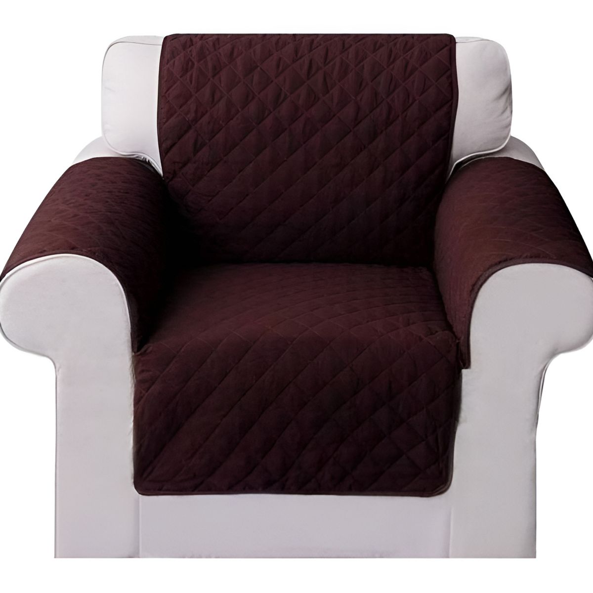 GENERICO - Funda Cobertor ,cubre Sofa Protector Reversible 1 Cuerpo Color Marrón