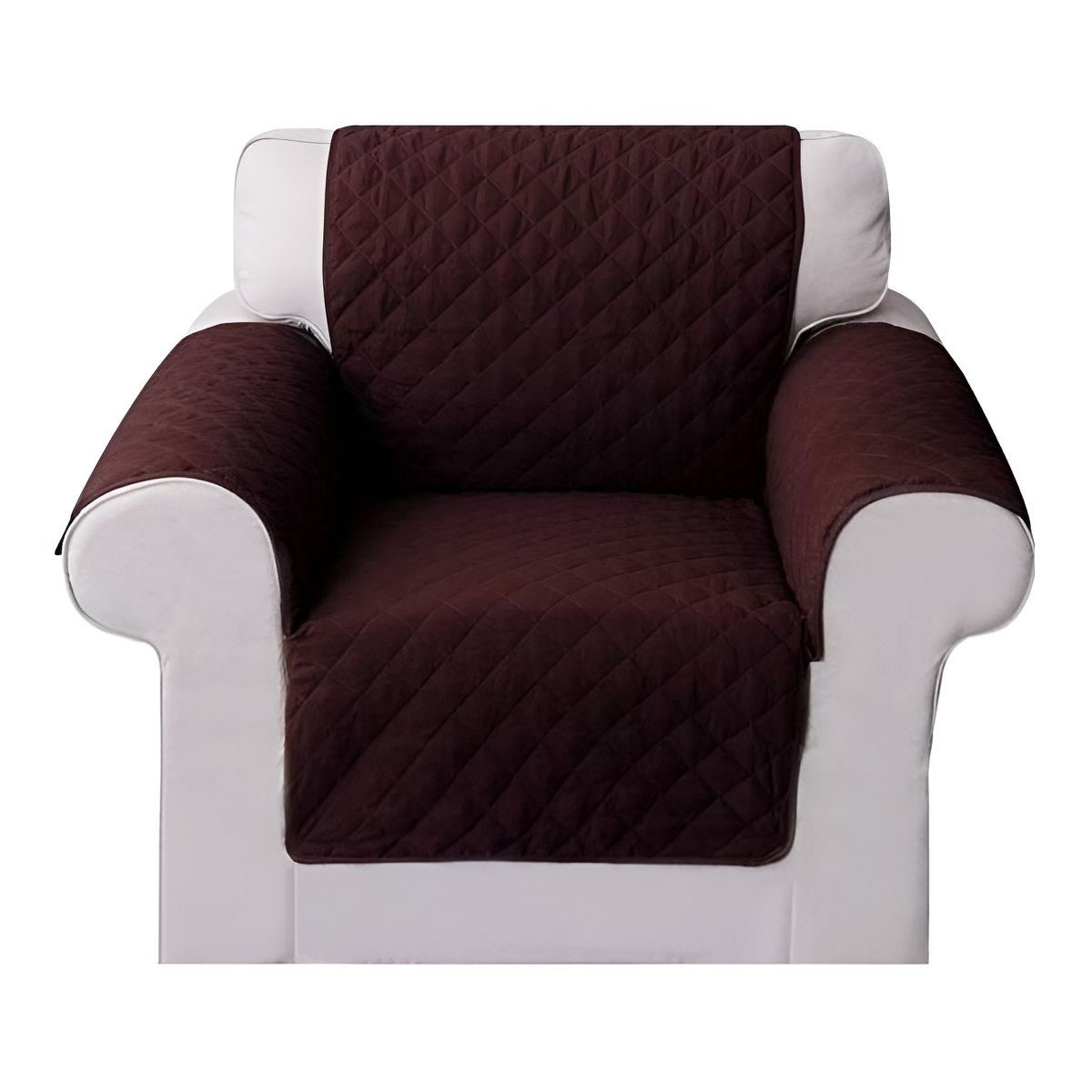 GENERICO - Funda Cobertor ,cubre Sofa Protector Reversible 1 Cuerpo Color Marrón