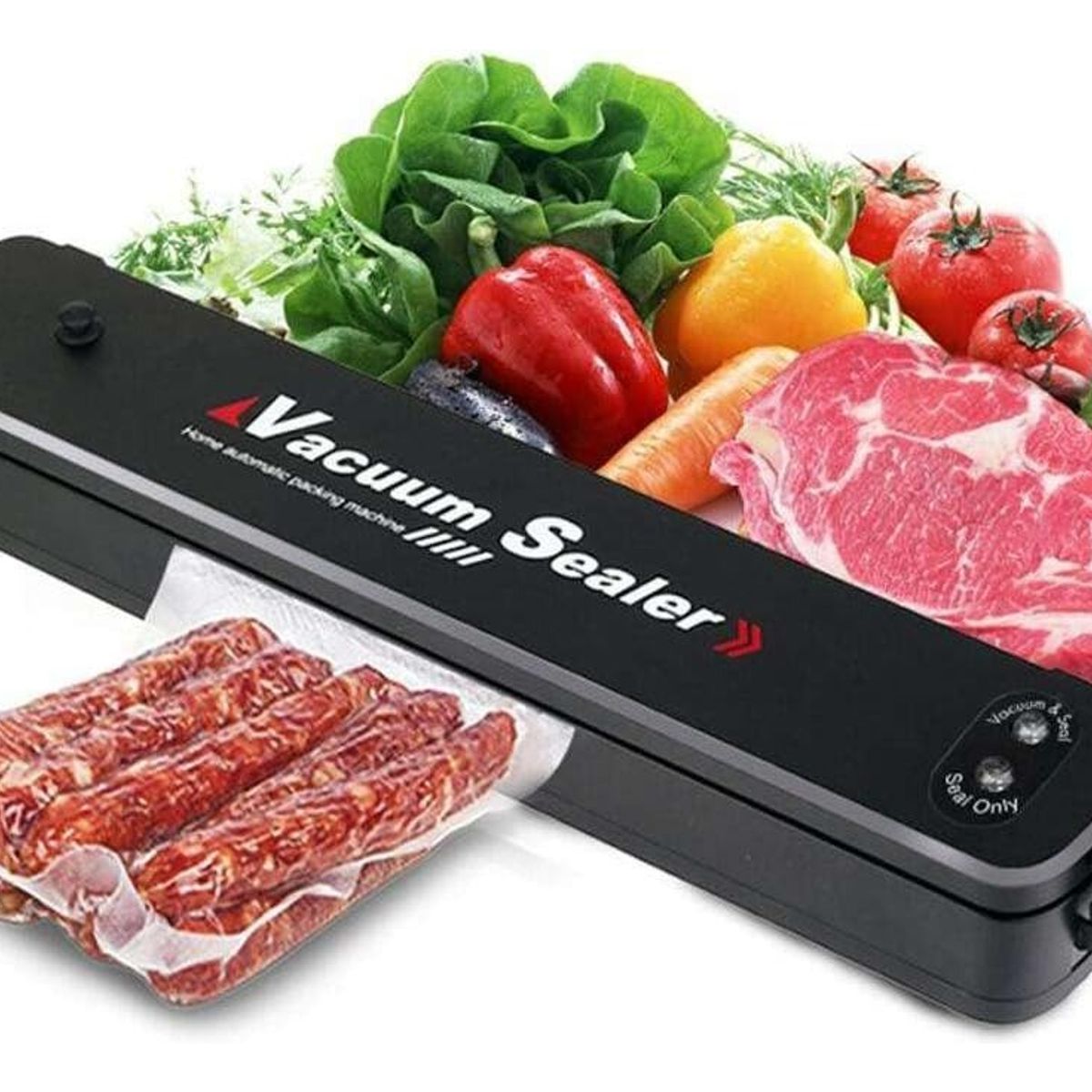GENERICO - Maquina Selladora Al Vacío Betensh Sellar Alimentos + Bolsas Sellado Color Negro - 227024