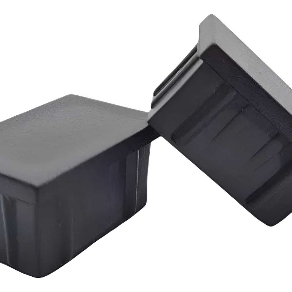 GENERICO - Tapa De Perfil 20x30mm Modelo Interior pack 100 Unidades Ruedas Negro - 338070
