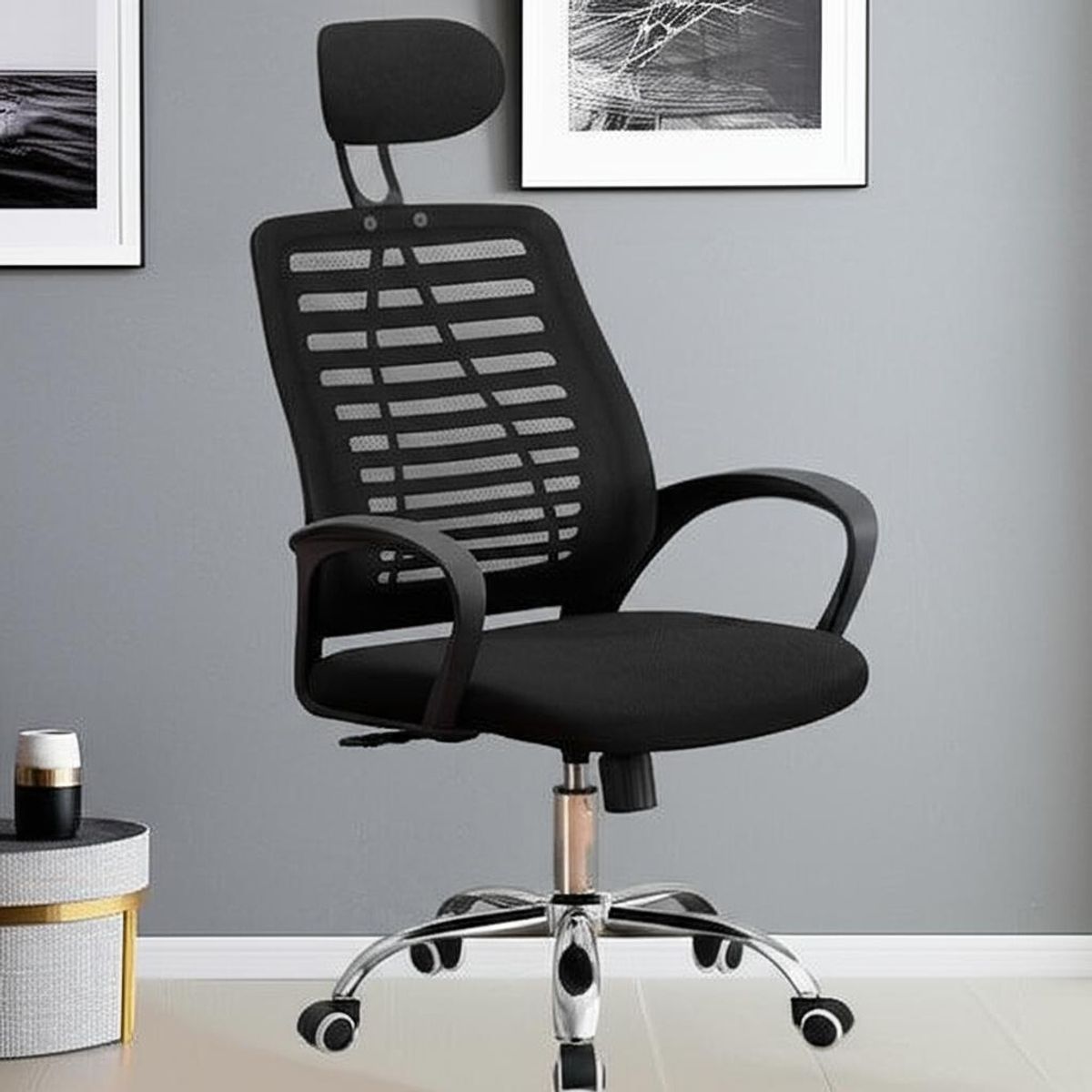 GENERICO - Silla Oficina O Escritorio Respaldo Ergonómico Cabecera Milan