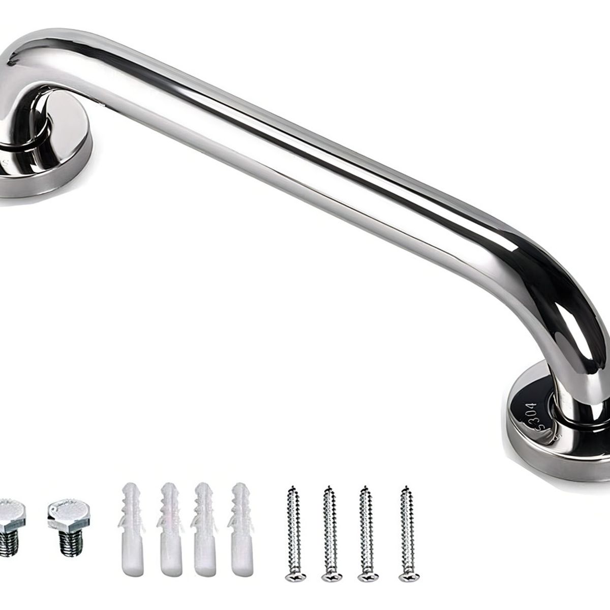 GENERICO - Agarradera Ducha Baño Barral Seguridad Acero Inoxidable 30cm Color Cromado