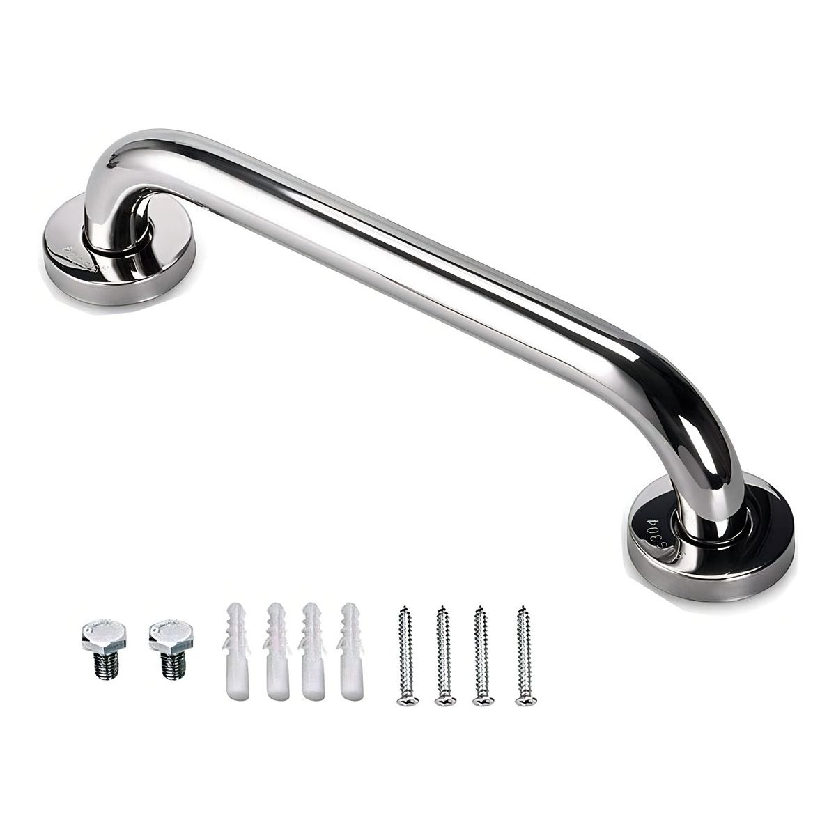 GENERICO - Agarradera Ducha Baño Barral Seguridad Acero Inoxidable 30cm Color Cromado