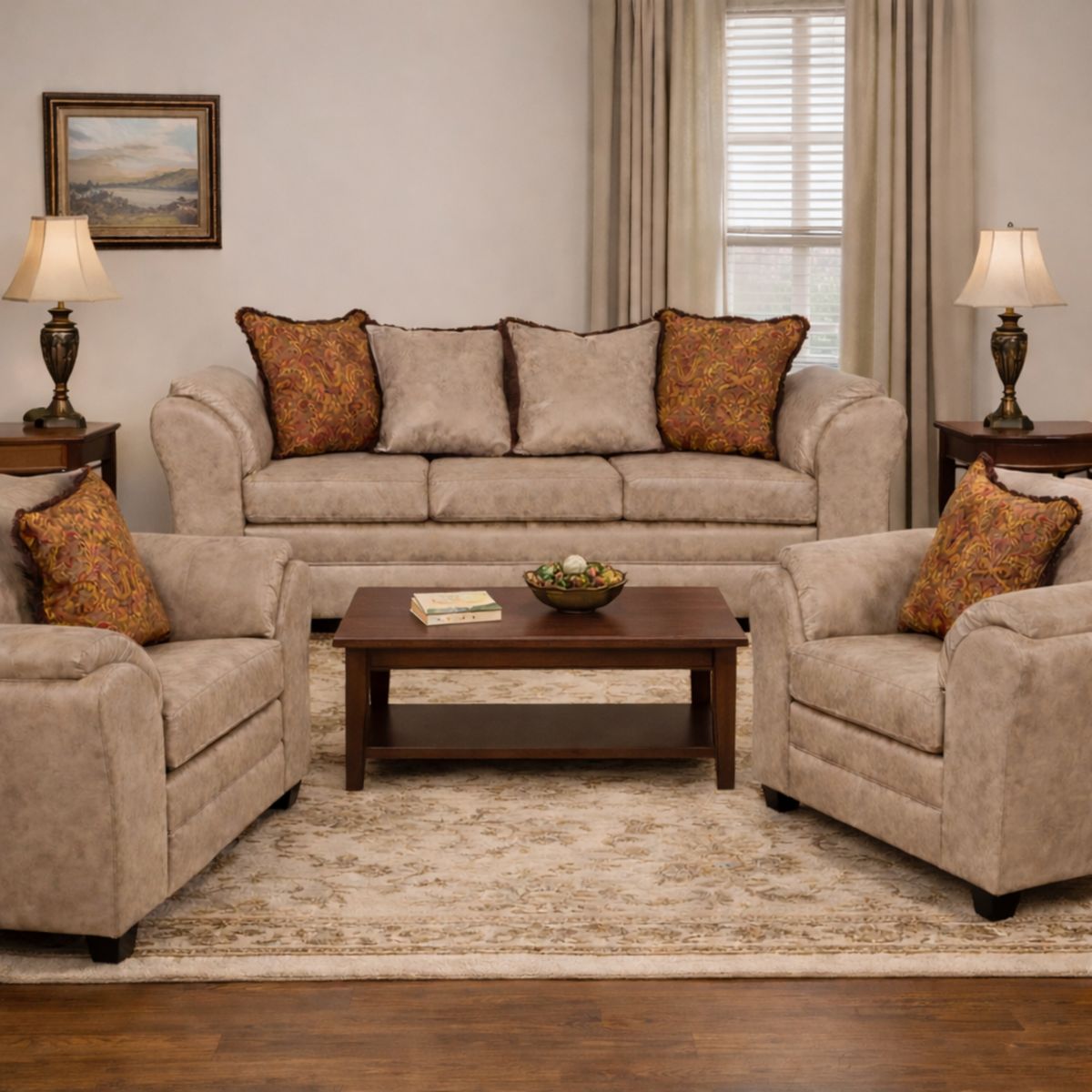 BLACK FACTORY - Juego de Living 3 1 1 Aconcagua Beige