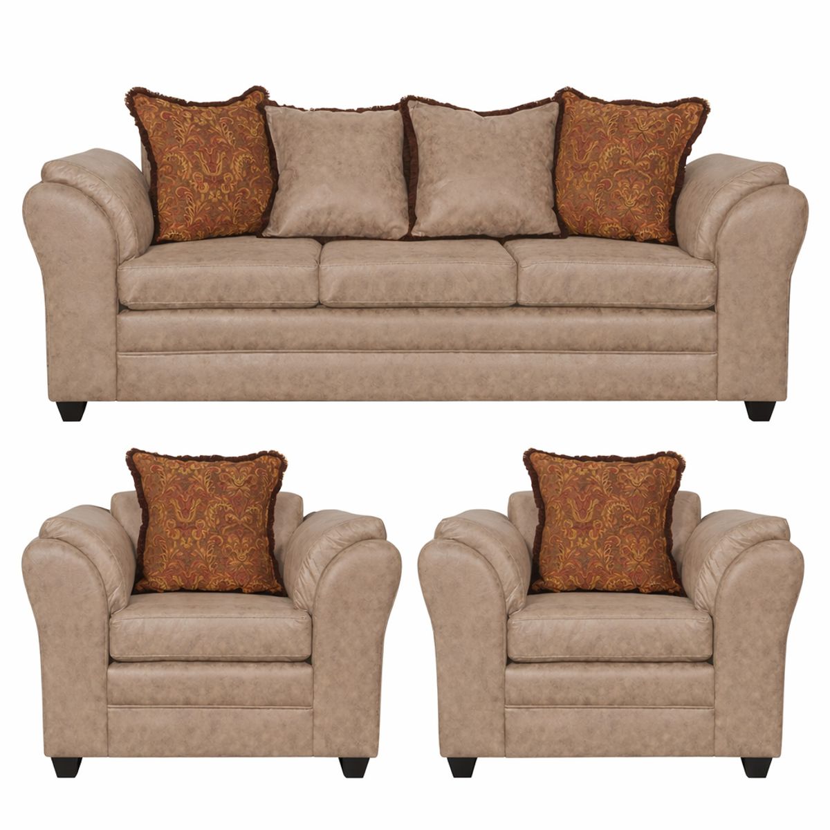 BLACK FACTORY - Juego de Living 3 1 1 Aconcagua Beige