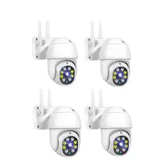 GENERICO - PACK X4 Cámara Para Exterior IP Impermeable Visión Nocturna Motorizada YOOSEE