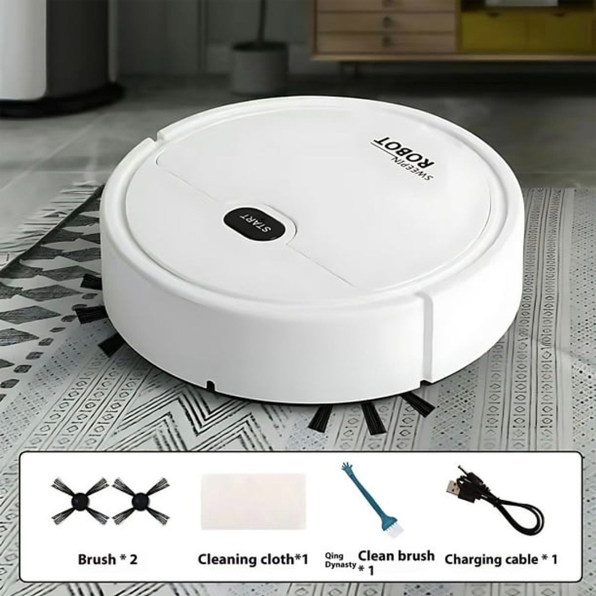 GENERICO - Robot Aspiradora Inteligente Automática SmartClean 360° Limpieza Hogar
