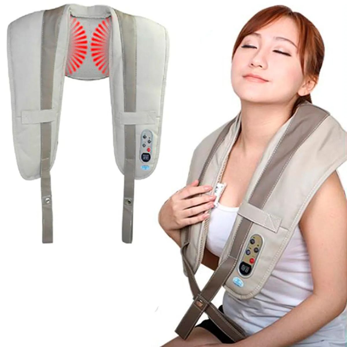 MOVI - Cojín Masajeador Eléctrico para Cuello y espalda