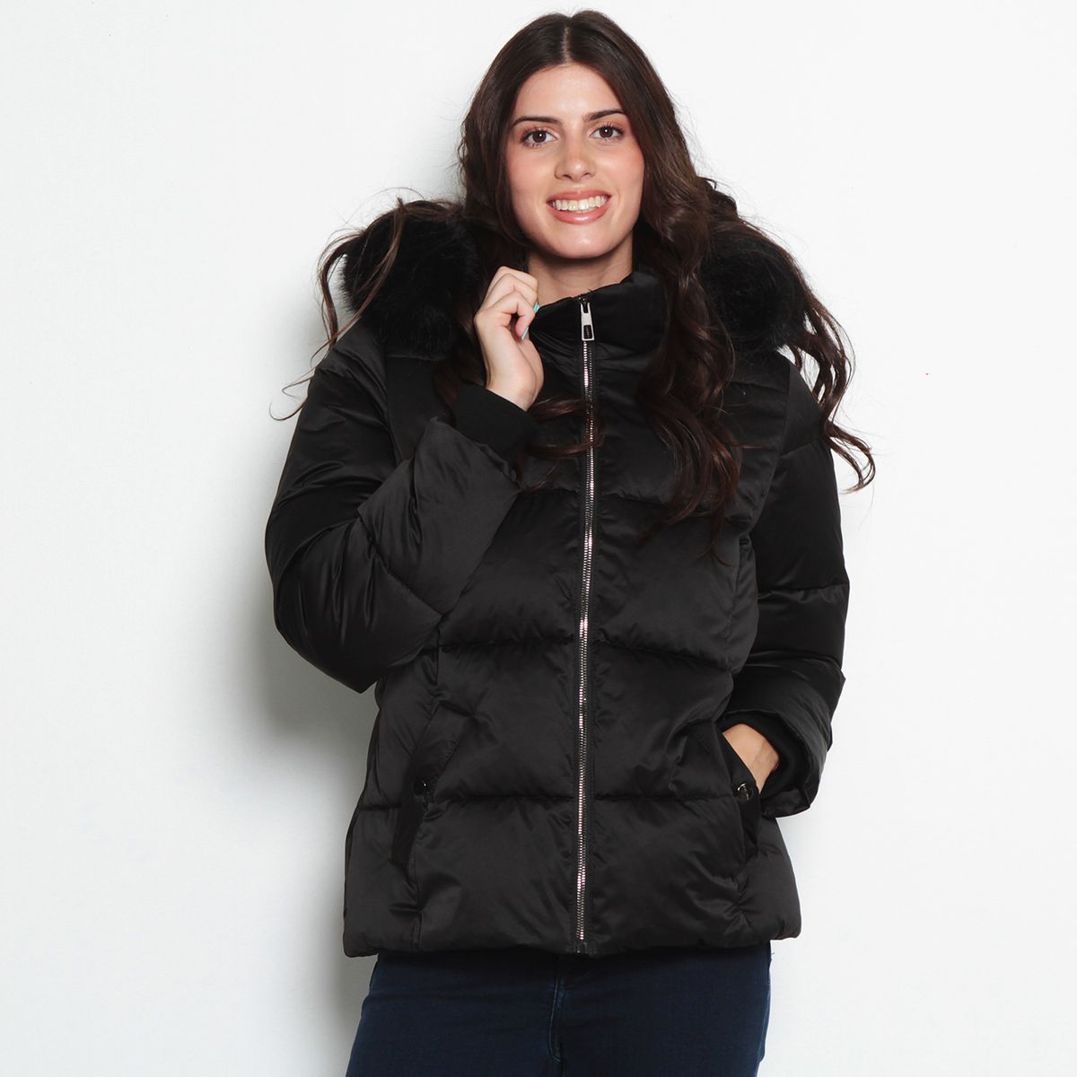 WADOS - PARKA MANGA LARGA CON CAPUCHA Y CIERRE DELANTERO