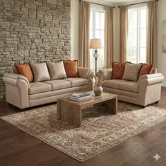 BLACK FACTORY - Juego de Living 3 2 Aconcagua Beige