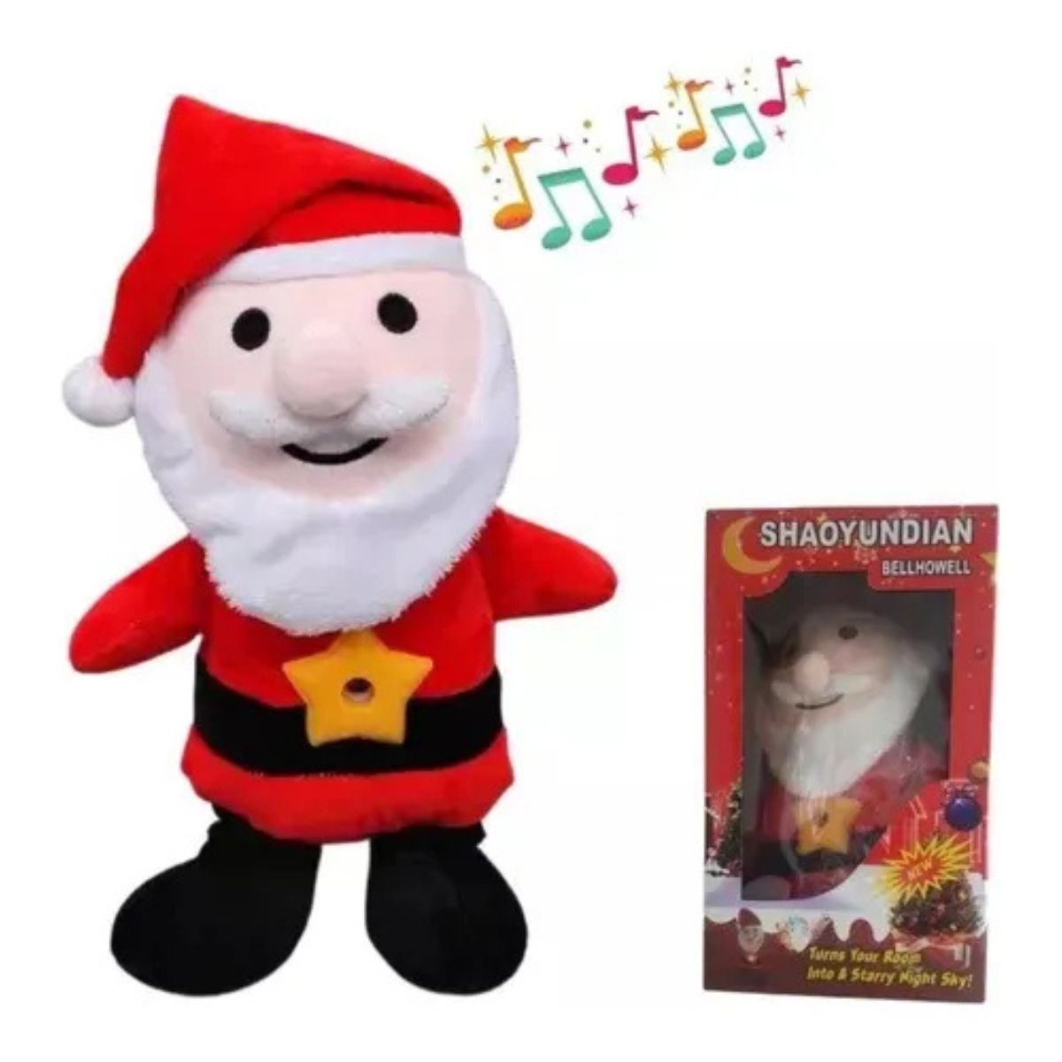 GENERICO - Proyector-Peluche Holograma Santa Claus