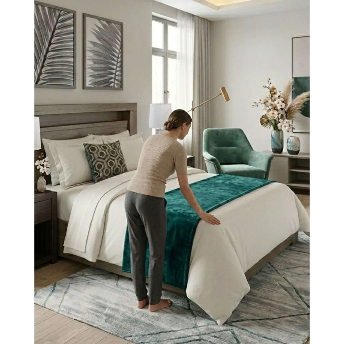 GENERICO - Piecera de Cama Velvet Luxury 90 x 210 cm