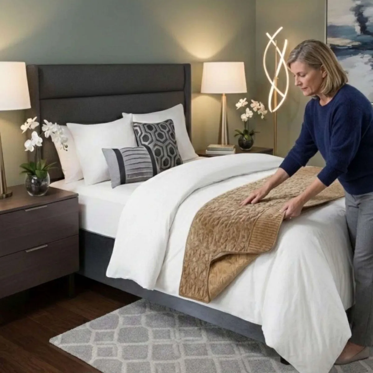 GENERICO - Piecera de Cama Velvet Luxury 90 x 210 cm
