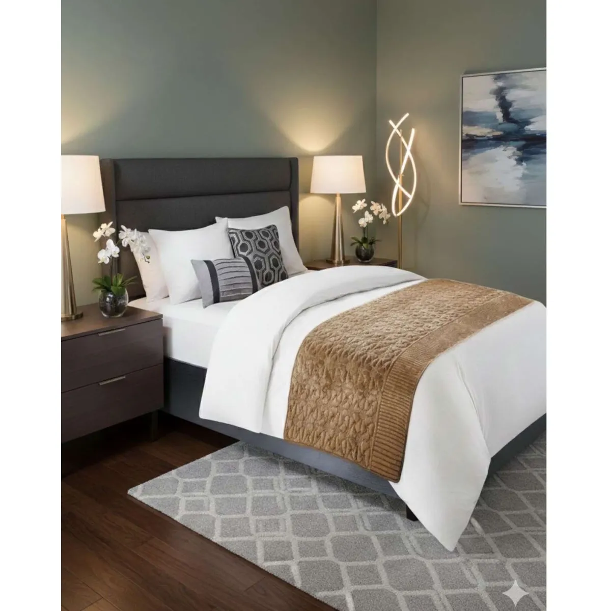 GENERICO - Piecera de Cama Velvet Luxury 90 x 210 cm