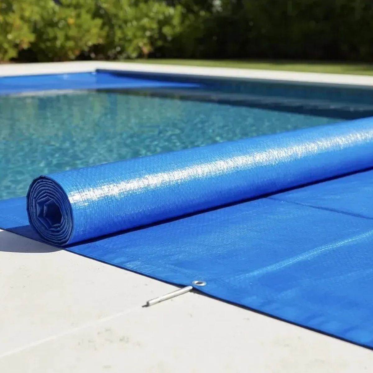 KUANGYE - Cobertor De Piscina Resistente Al Sol 8mx4m Con Ojetillos