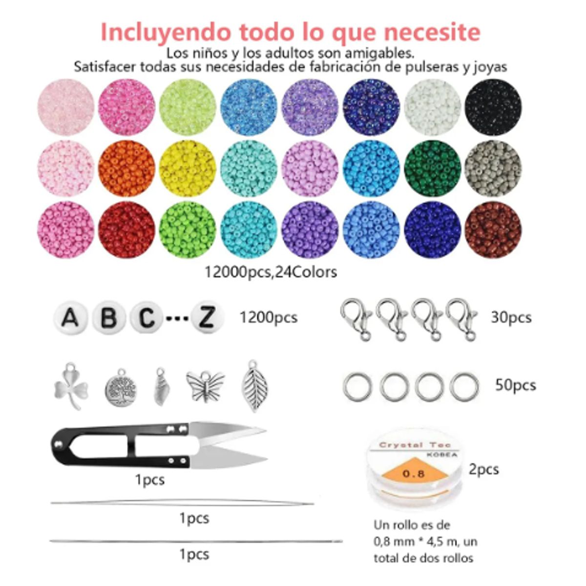GENERICO - Conjunto De Cuentas De Pulsera De Collar De Bricolaje 13200u