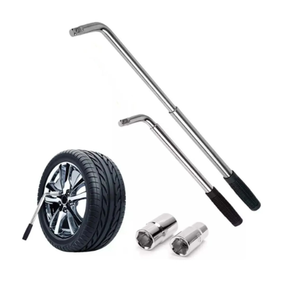 GENERICO - Llave Maneral Con Dados Para Rines,rines Extensible 17-19 Mm