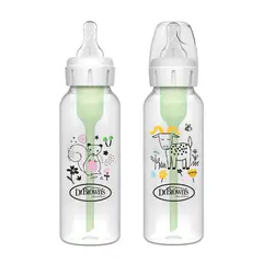 DR BROWN'S - Pack 2 Mamaderas Dr. Brown’s Anticólicos Estándar 250ml Diseño Chivo