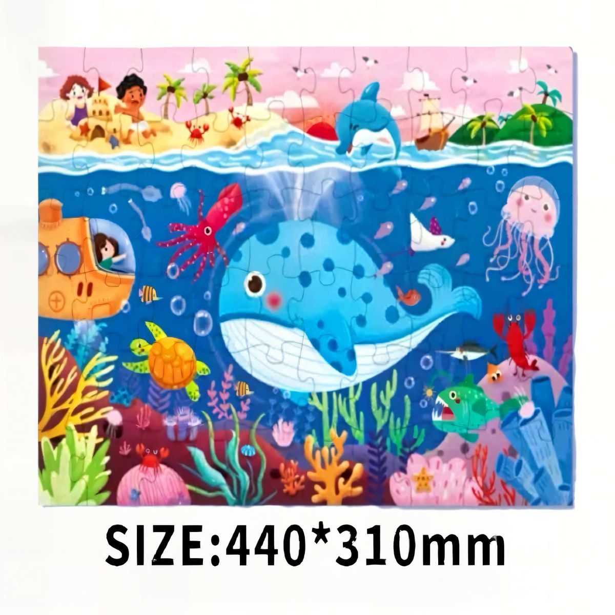 GENERICO - Puzzle para niños de 60 Piezas Submarino 44cm x 31cm
