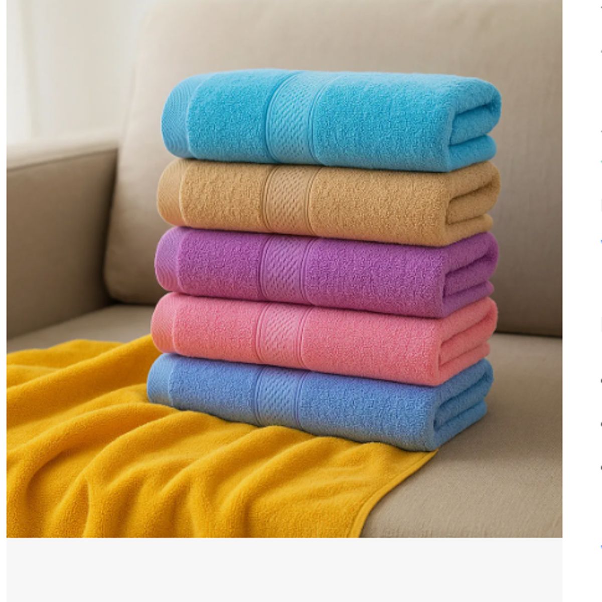 GENERICO - Pack 3 Toalla De Baño Algodón 140*75 Surtido Colores