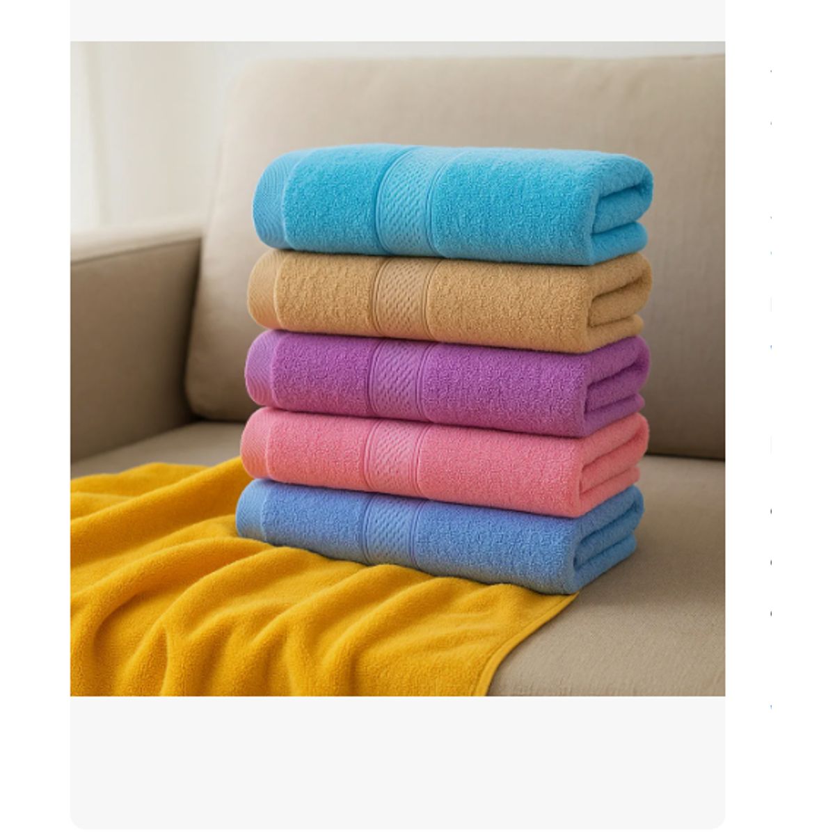 GENERICO - Pack 3 Toalla De Baño Algodón 140*75 Surtido Colores