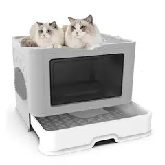 GENERICO - Arenero Cerrado Gatos XL Con Filtro Base Movil Facil Limpieza