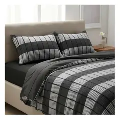 GENERICO - Juego de Sábanas Polar Diseño King - Manchester