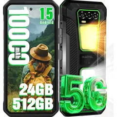 OUKITEL - WP58 PRO 5G Celular 24GB+512GB 10000mAh Android 15 Smartphone